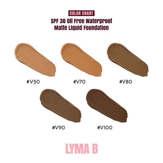 Fond de Teint Liquide Mat SPF 30 Oil Free Waterproof – LYMA B